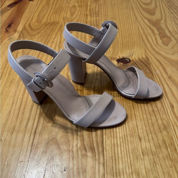 Marion Parke Strappy Leather Sandal Block Heel Nude Tan Women’s EUR 38.5 / US 8 - Picture 6 of 11